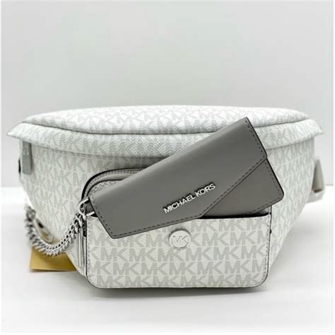 michael kors white fanny pack|michael kors maisie sling pack.